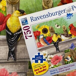 Ravensburger 750 large piece puzzle “Bathing Birds” 2019 complete